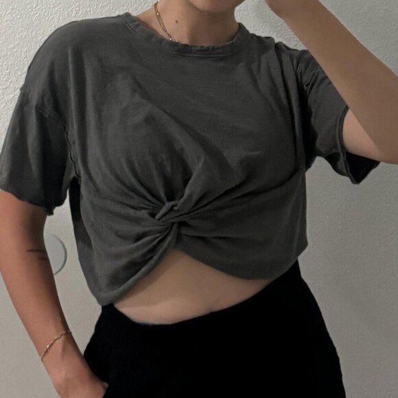 Women’s FP Beach Knot Front‎ Crop Short Sleeve Tee Small S - Picture 1 of 8